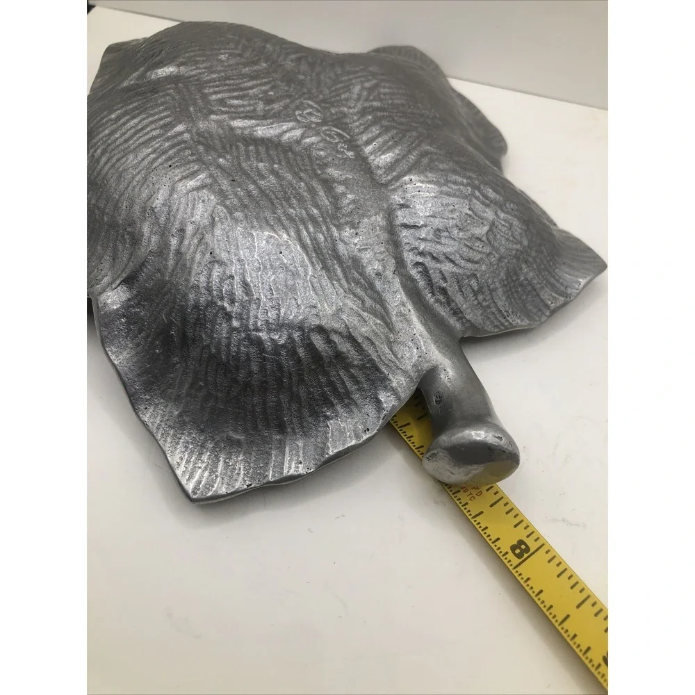 Bruce Fox Signed Cast Aluminum Leaf Dish Tray – Mid-Century Modern MCM